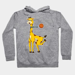 Giraffe at Basketball with Basketball hoop Hoodie